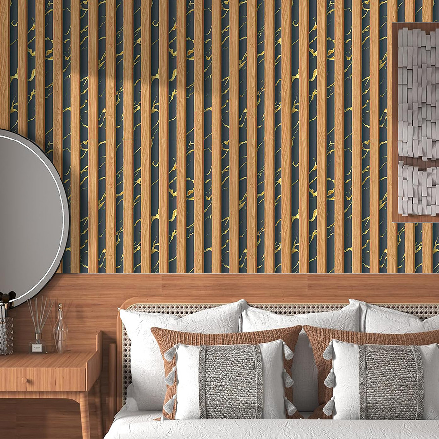 Yellow Grid Striped Self-adhes - đánh giá và giá Pvc Panel Background